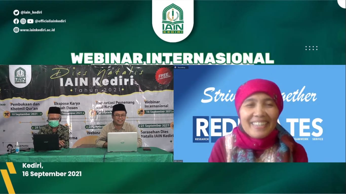 Guru Besar Amerika dalam Webinar IAIN Kediri; Moderasi di Indonesia untuk Dunia